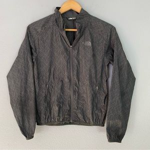 The north face Womens XS Gray Windbreaker Full Zip Jacket